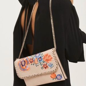 NEW Topshop Embroidered Floral Crossbody